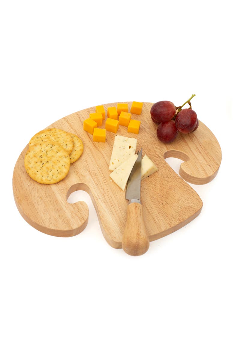 Mushroom Cutting Board & Knife Set, Alternate, color, BROWN