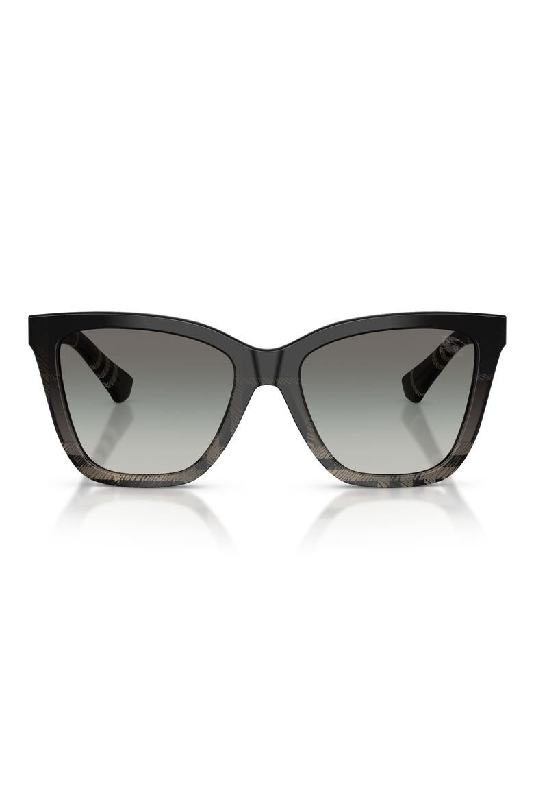 54mm Square Sunglasses, Main, color, CHECK GRADIENT GREY / GREY