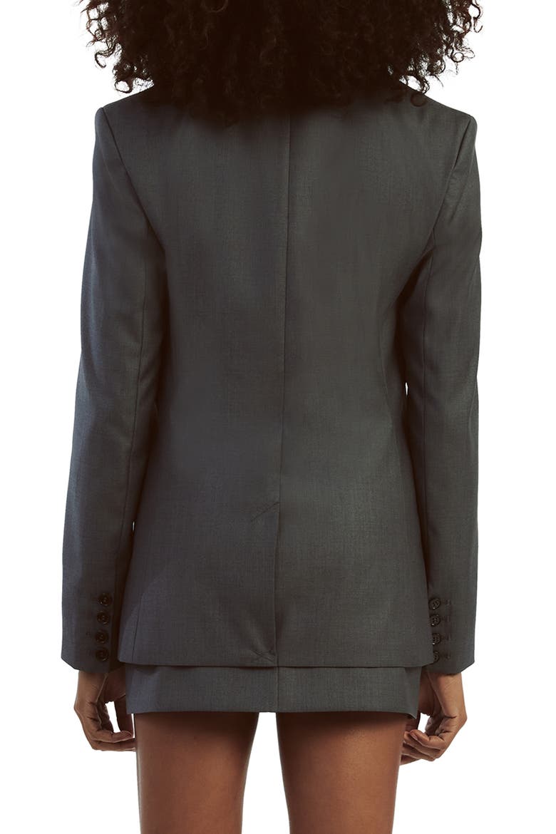 Maika Fitted Blazer, Alternate, color, DARK GREY