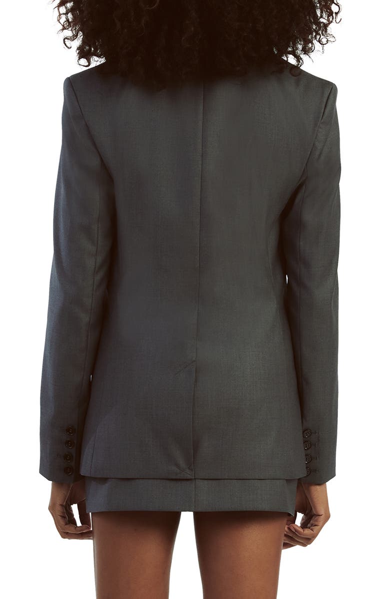 Bardot Maika Fitted Blazer, Alternate, color, Dark Grey