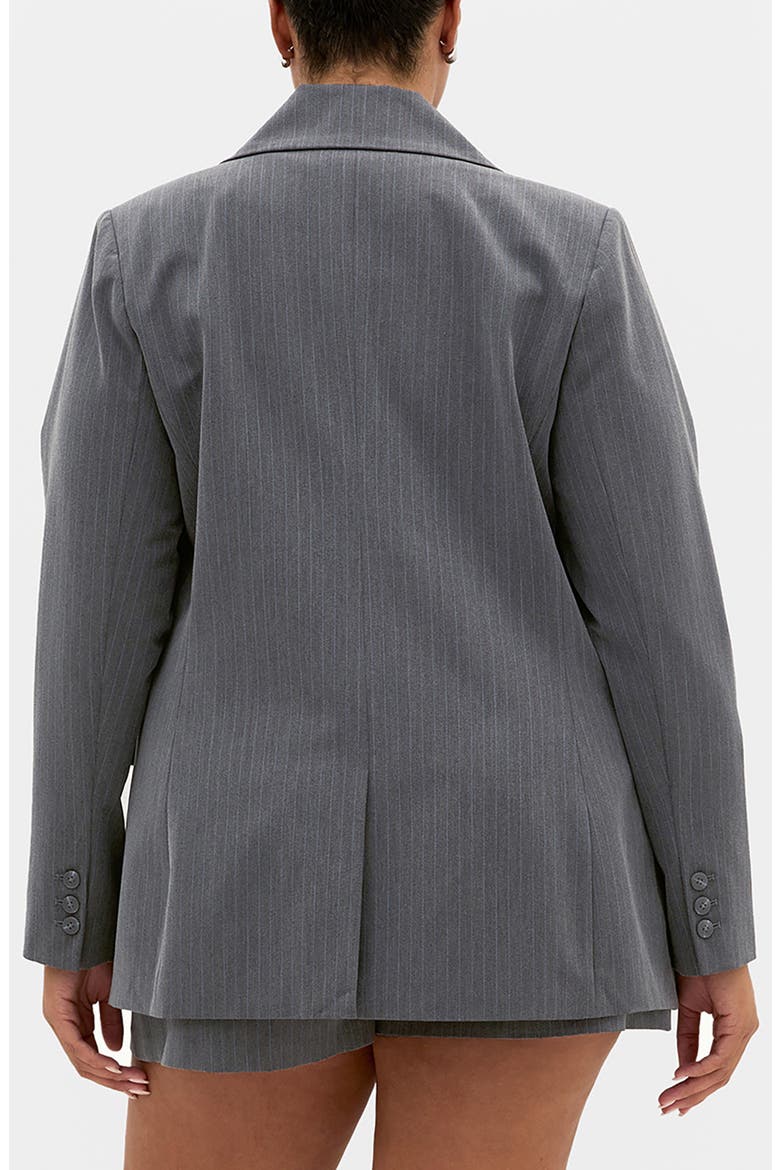Cora Double Breasted Blazer, Alternate, color, GREY BLUE STR
