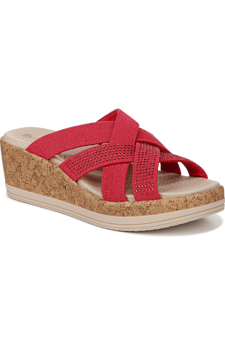 LifeStride Reign Crystal Embellished Slide Sandal, Main, color, Magenta