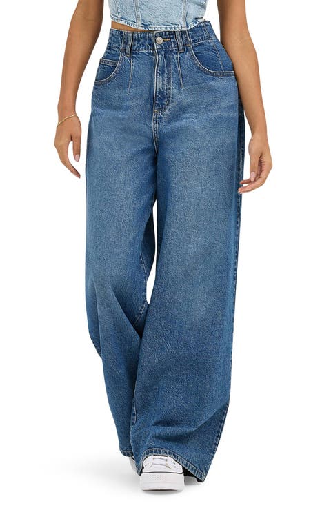 Women's Denim Wide-Leg Pants | Nordstrom Women's Denim Wide-Leg Pants | Nordstrom