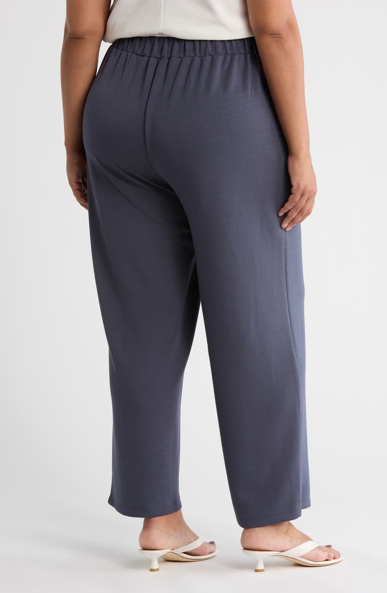 T Tahari Scuba Wide Leg Pants, Alternate, color, Dark Storm Grey