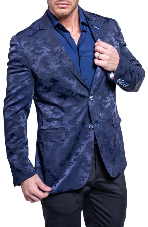 Maceoo Socrate Ascension Camo Blazer In Blue