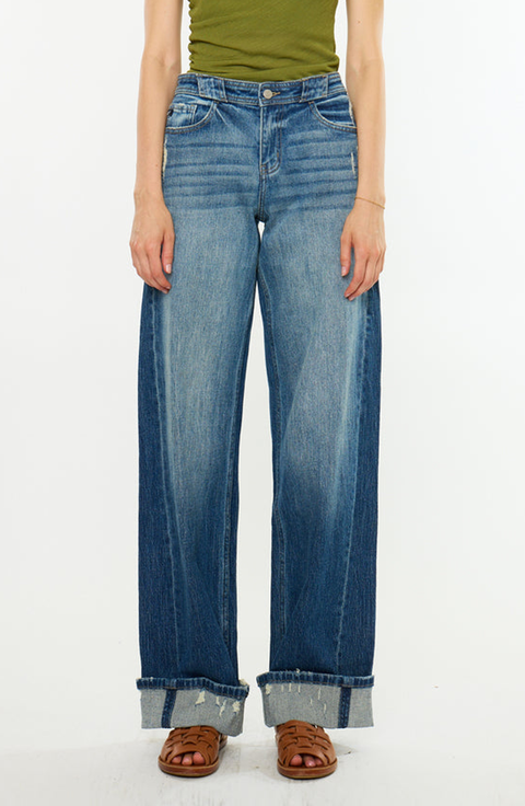 Veronica Essentials Mid Rise Wide Jeans