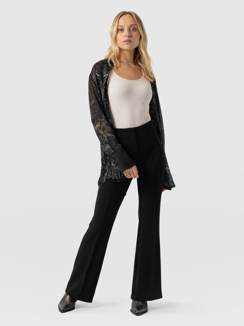Saint + Sofia Freya Flared Pant In Black