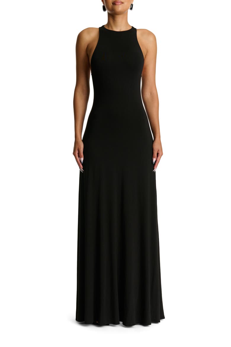 Smooth Maxi Dress, Main, color, BLACK
