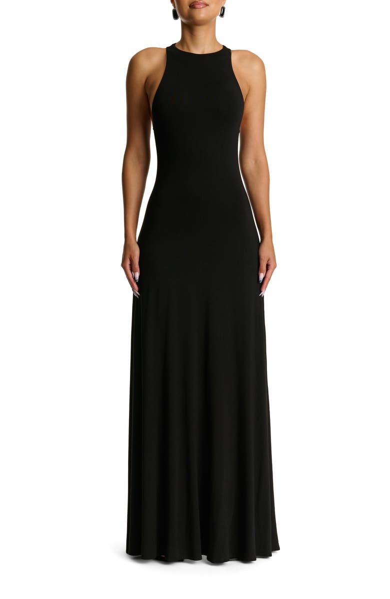 Naked Wardrobe Smooth Maxi Dress, Main, color, Black