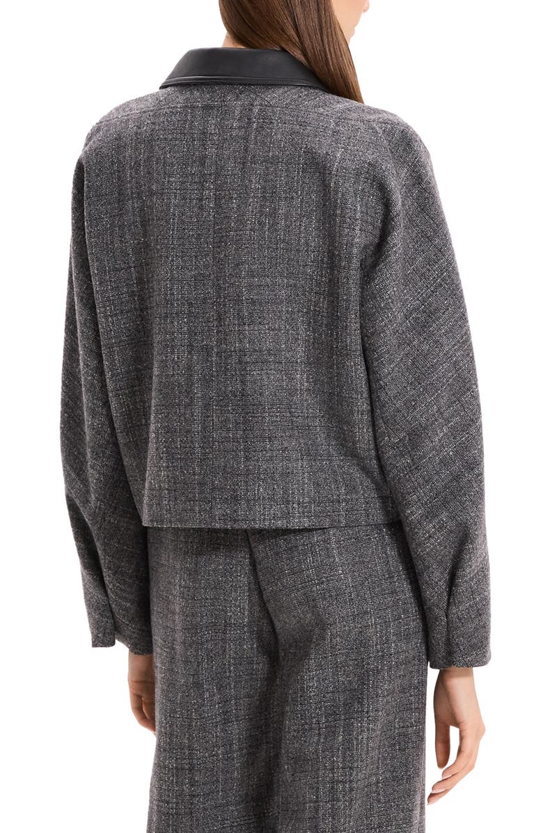 Theory Curve Crosshatch Virgin Wool Blend Jacket, Alternate, color, Charcoal Multi