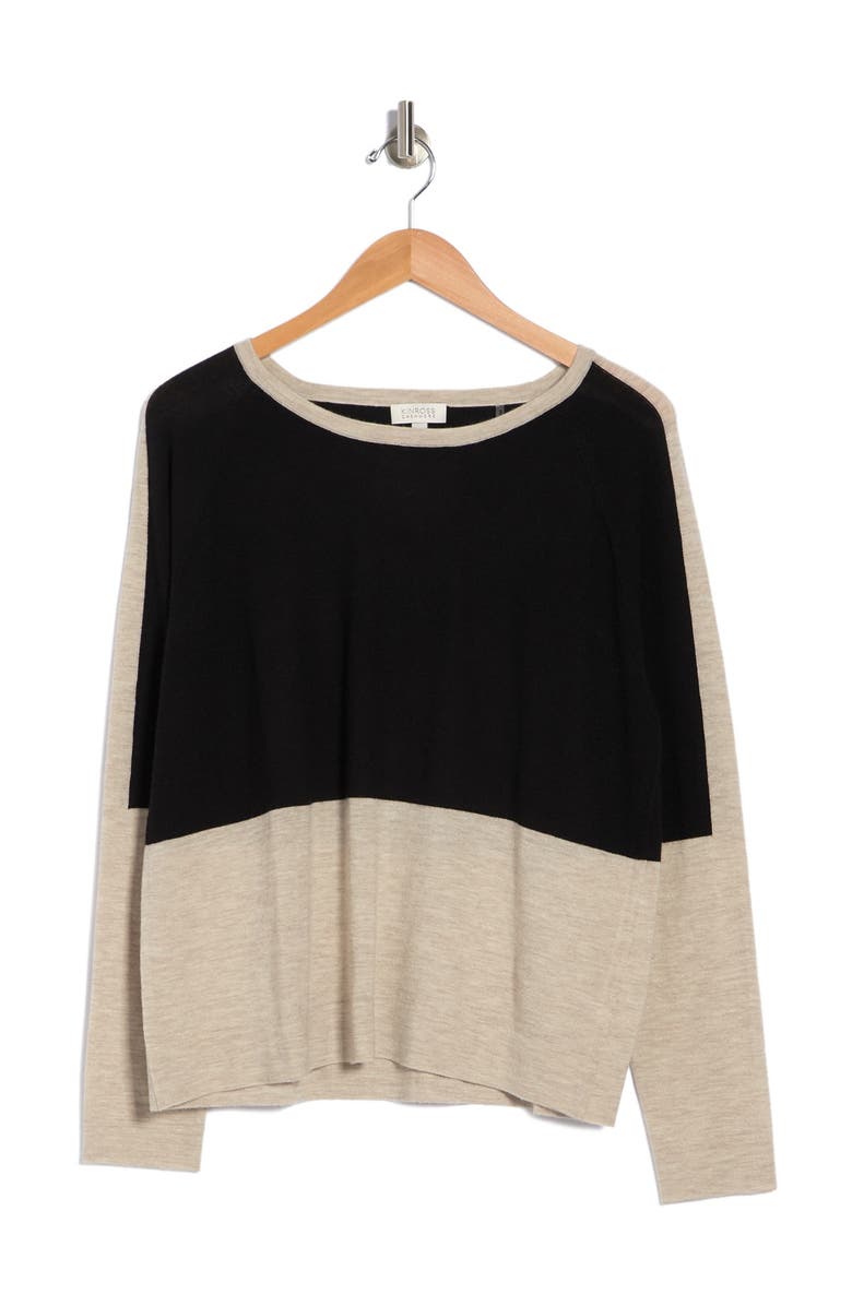 Kinross Colorblock Crew Neck Sweater, Main, color,
