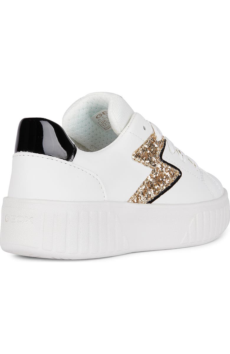 Geox Kids' Mikiroshi Glitter Water Resistant Platform Sneaker, Alternate, color,