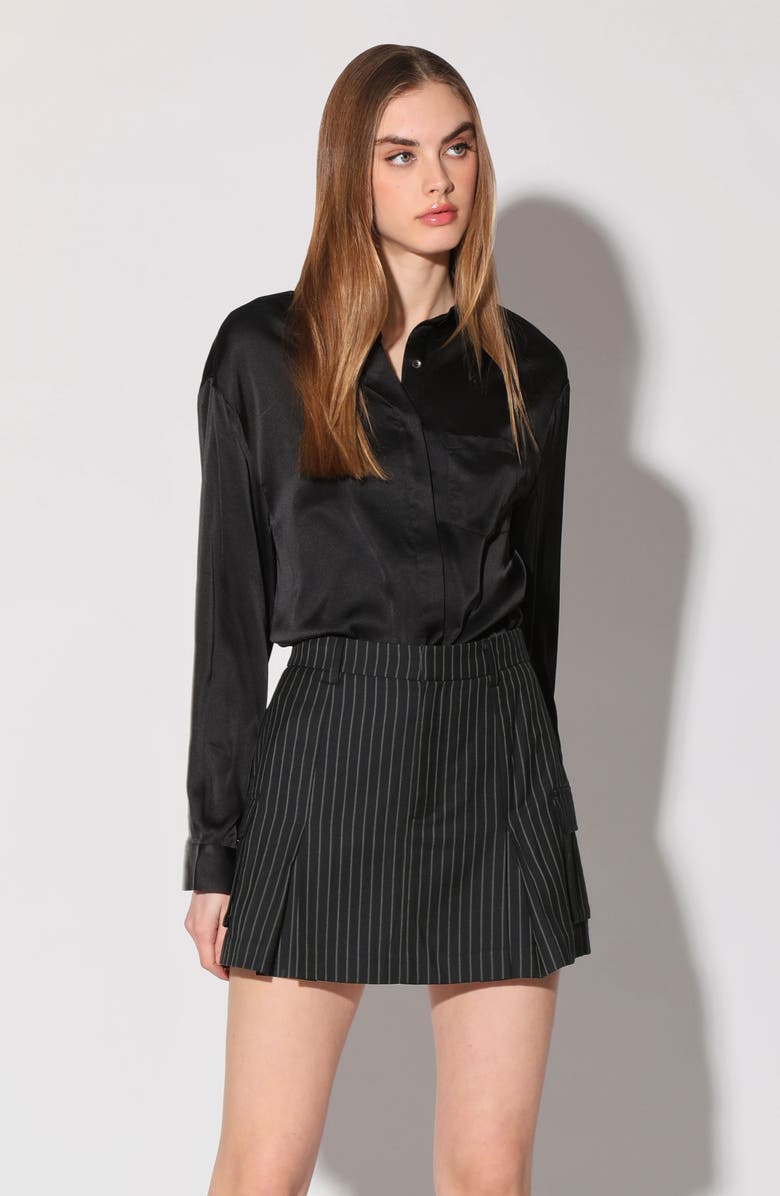 Walter Baker Thalia Pinstripe Miniskirt, Alternate, color, Spade Strpe Suiting