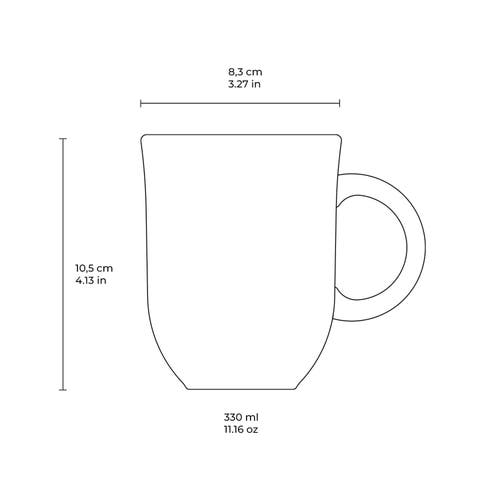 Porto Brasil Coup Mug Set Of 4 In Black