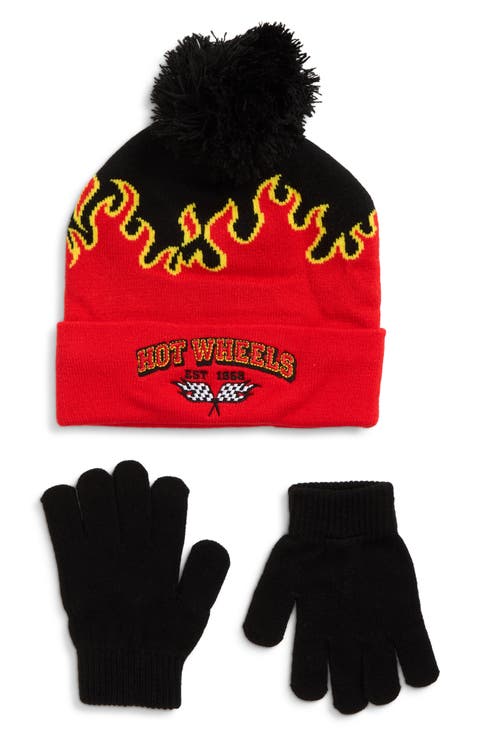 Kids' Hot Wheels Beanie & Gloves Set