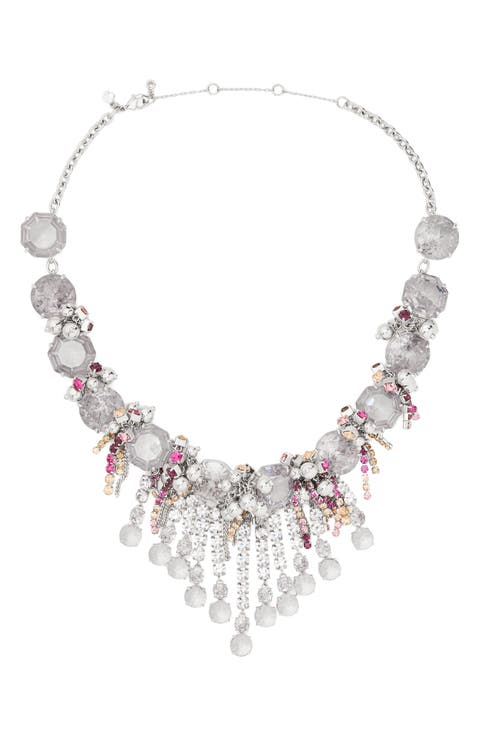 Opulence Statement Fringe Bib Necklace