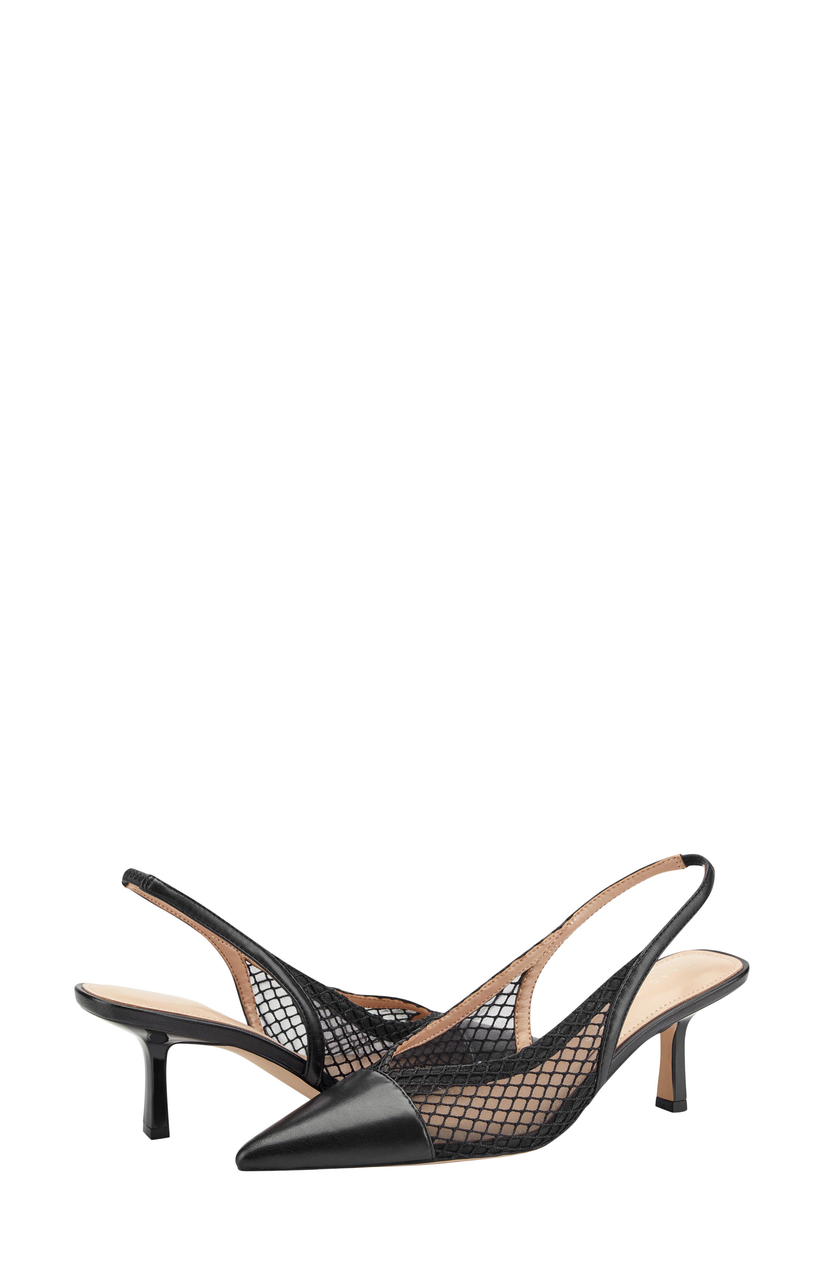 Marc Fisher LTD Gipsi Pointed Toe Slingback Pump, Alternate, color, Black