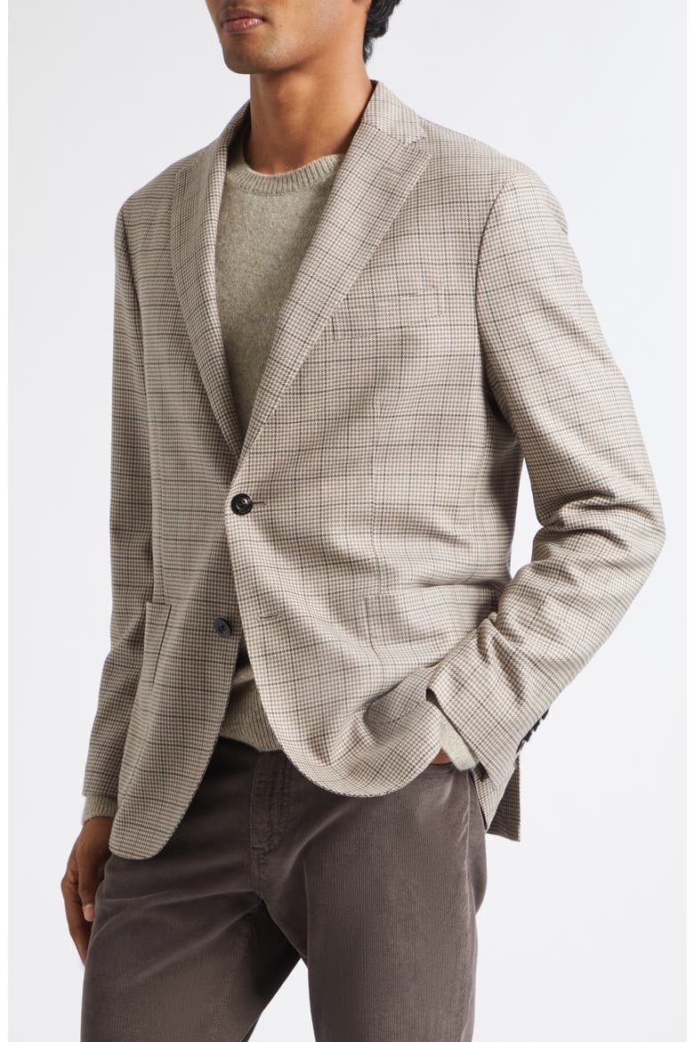 Overcheck Wool Sport Coat, Alternate, color, BEIGE