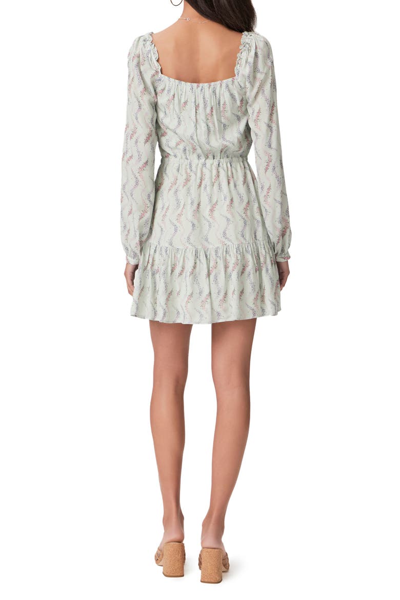 Marjie Floral Long Sleeve Minidress, Alternate, color, DUSTY SAGE MULTI