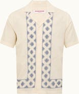 Orlebar Brown Maitan Embroidery Relaxed Fit Carnival Embroidery Shirt
