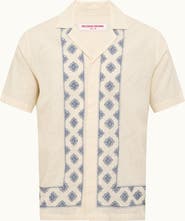 Orlebar Brown Maitan Embroidery Relaxed Fit Carnival Embroidery Shirt