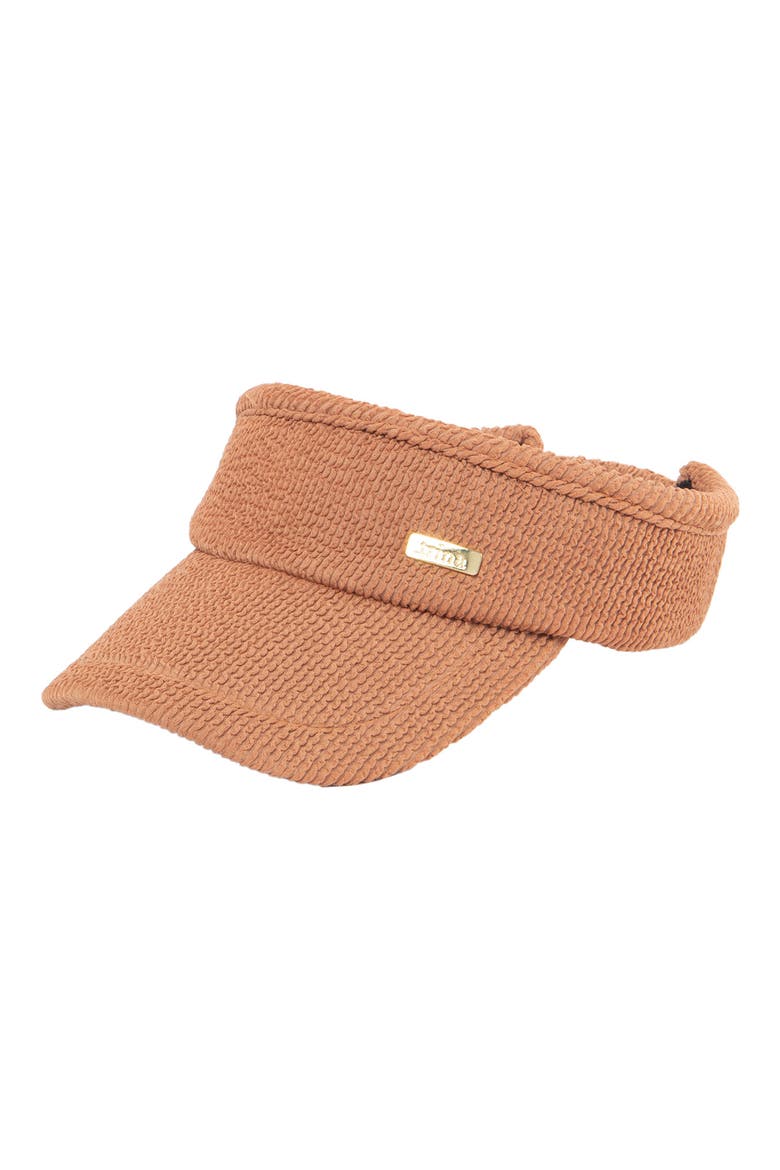Logo Hardware Stretchy Visor, Main, color, TAN