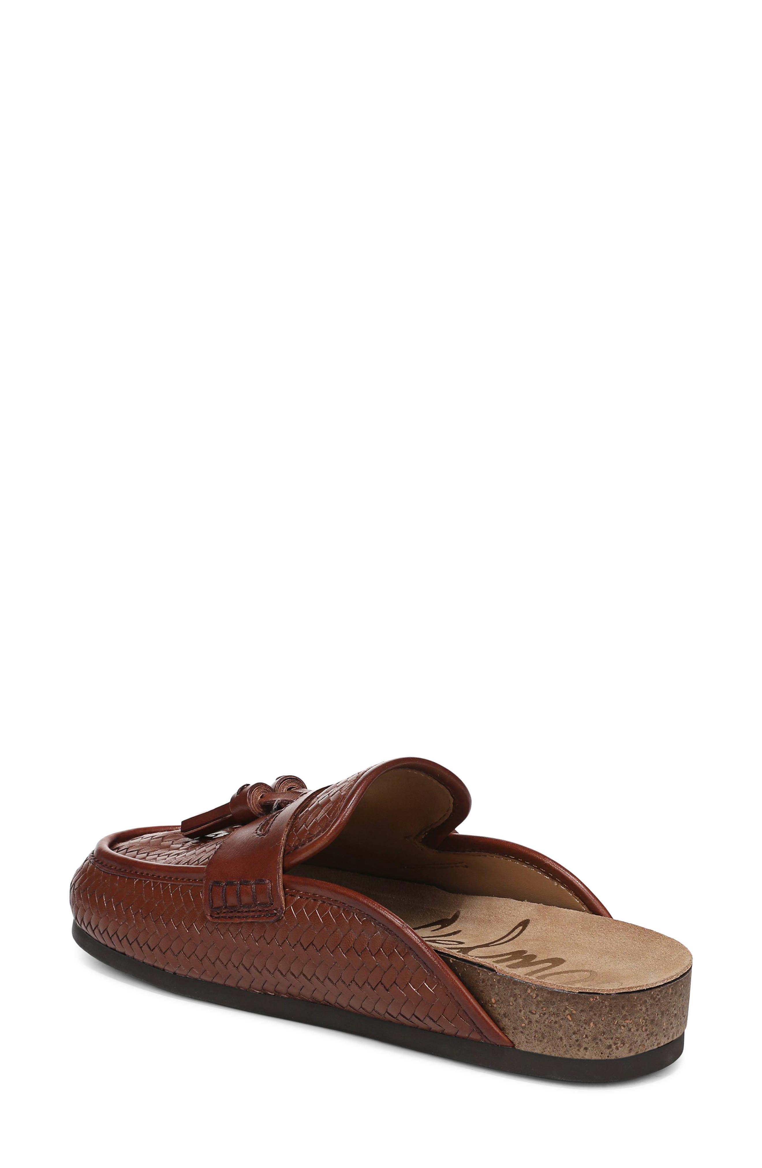 Sam Edelman Astrid Weave Tassel Loafer Mule, Alternate, color, Chestnut Brown