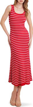 FREEMARKET Stripe Rib Midi Dress