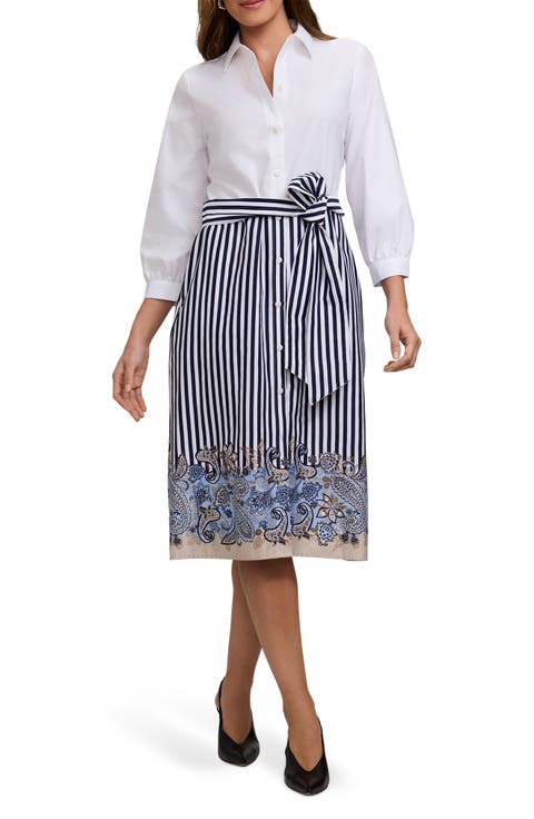 Esther Tie Waist Midi Shirtdress