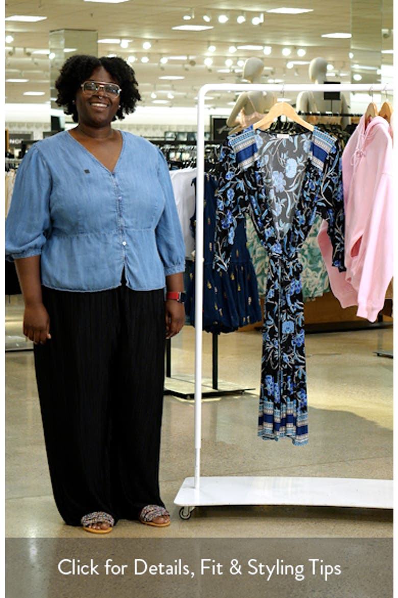 Beguiling Floral A-Line Wrap Dress video