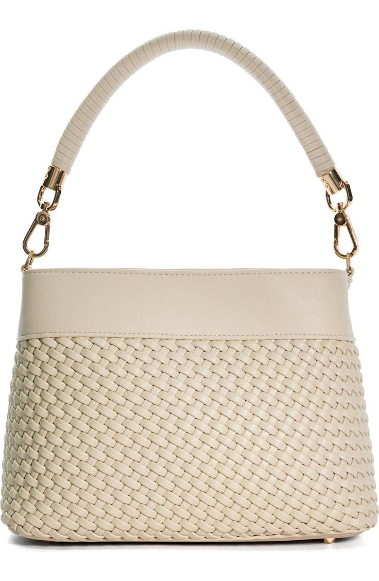 Dune London Dinidelphie Faux Leather Top Handle Bag, Alternate, color, Ecru