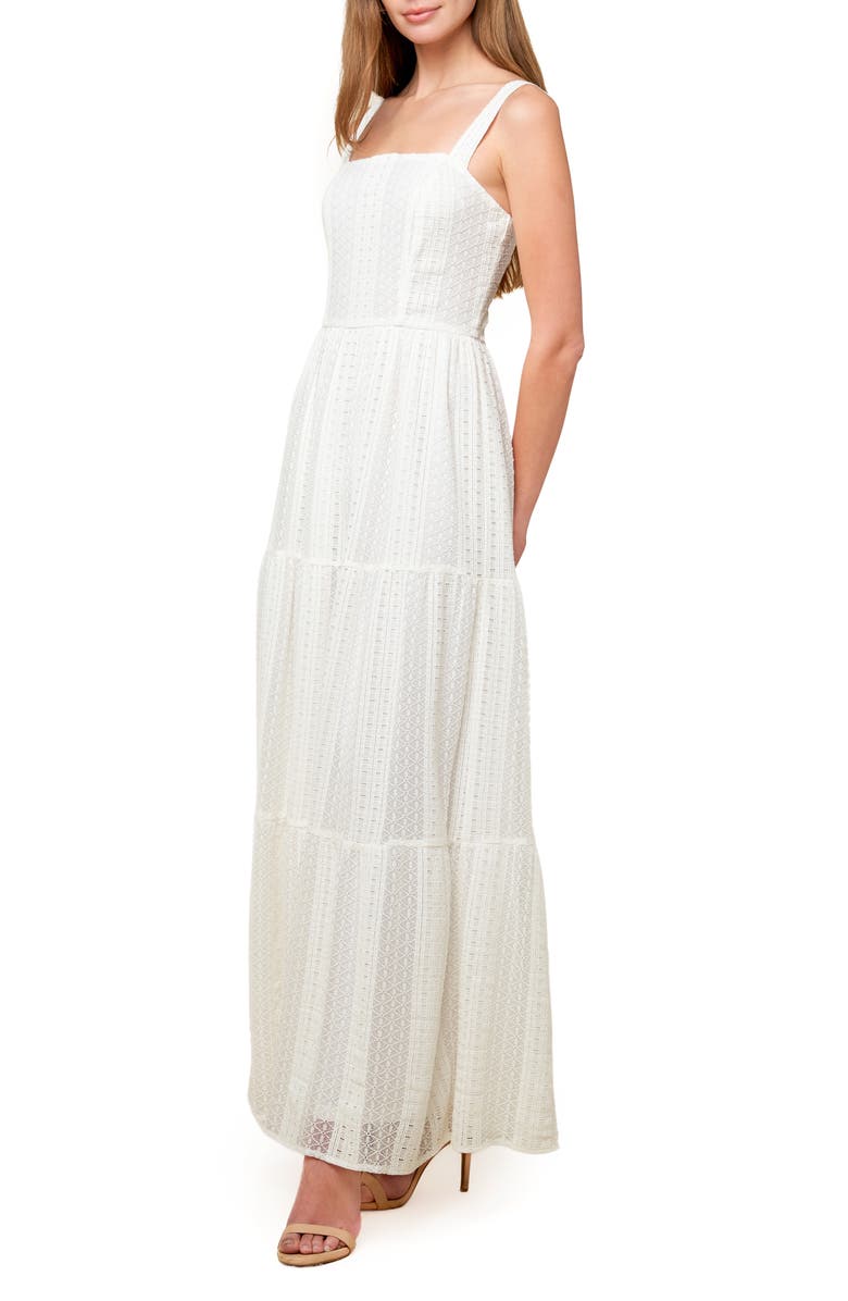 FLYING TOMATO Lace Maxi Dress, Alternate, color, Off White