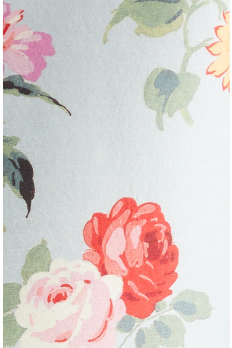 The Delaney Floral Virgin Wool & Silk Faille Tuxedo Jacket, Alternate, color, LIGHT BLUE FLORAL