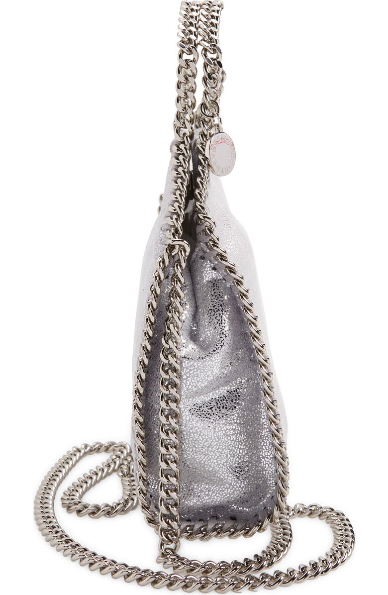 Stella McCartney Tiny Falabella Shaggy Deer Faux Leather Tote, Alternate, color,