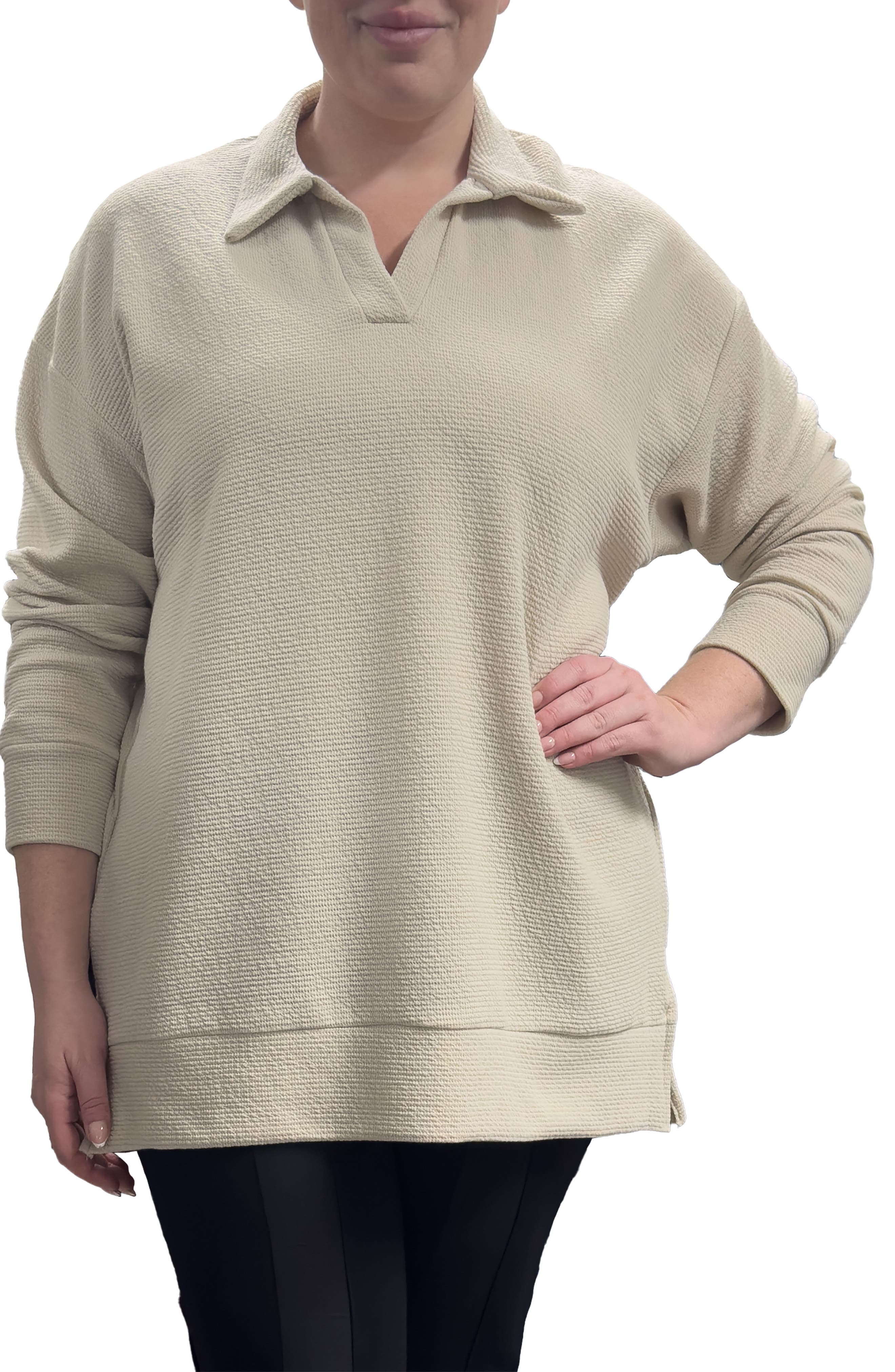 Johnny Collar Long Sleeve Top - image 2