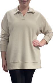 Standards
Practices Johnny Collar Long Sleeve Top