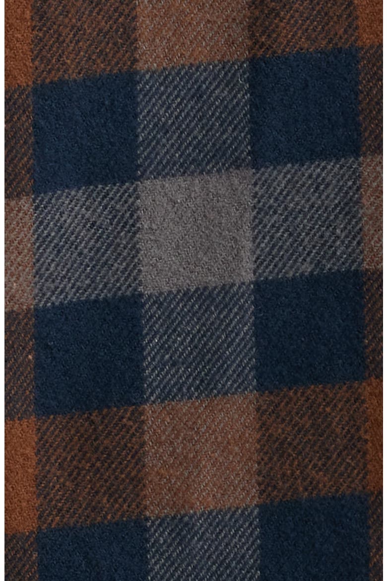 Skog Trim Fit Plaid Cotton Flannel Button-Down Shirt, Alternate, color, DARK NAVY-DARK OAK