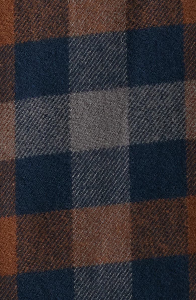 Fjällräven Skog Trim Fit Plaid Cotton Flannel Button-Down Shirt, Alternate, color, Dark Navy-Dark Oak