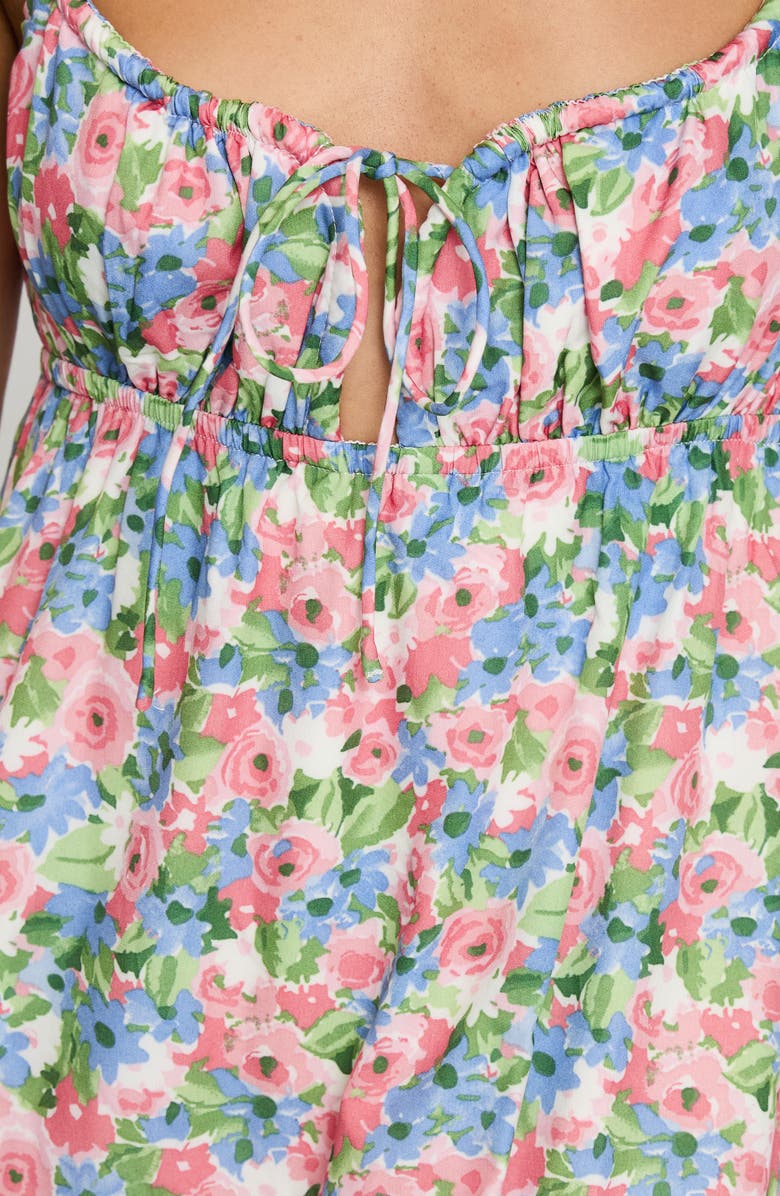 Princess Polly Empress of Love Floral Print Minidress, Alternate, color, Pink Multi