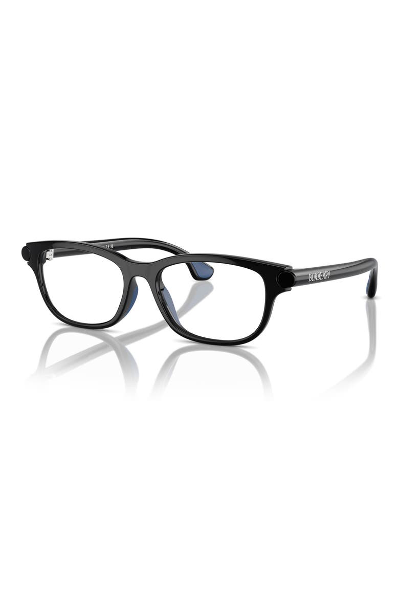 47mm Rectangular Optical Glasses, Alternate, color, BLACK / DEMO LENS