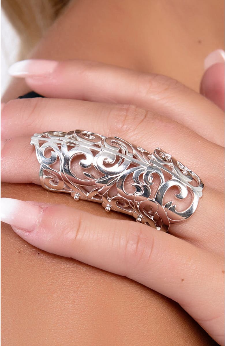 Lucy Quartermaine Elements Full Armour Ring, Alternate, color, Sterling Silver