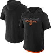 FANATICS Men's Fanatics Black Baltimore Orioles Clubhouse Optimal Play Raglan Hoodie T-Shirt