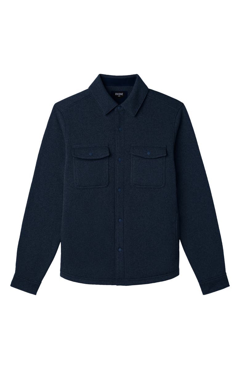 Rhone Fleece Shacket, Alternate, color, True Navy