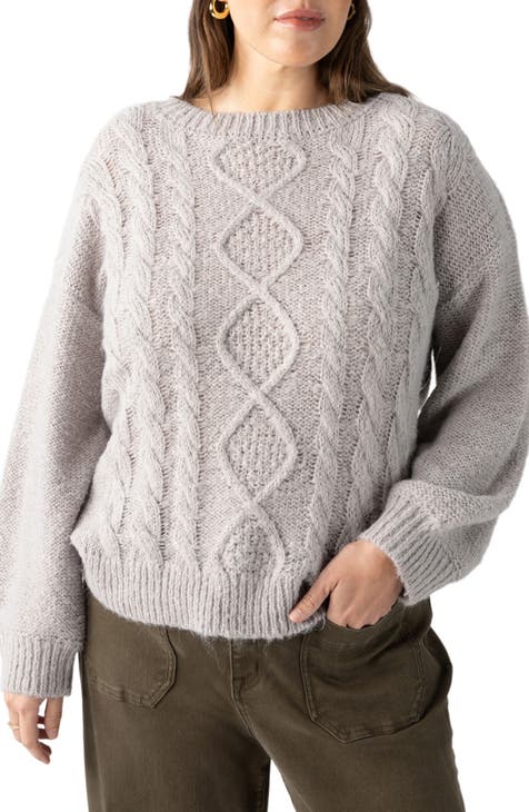 Women s Synthetic Cable Knit Fair Isle Sweaters Nordstrom