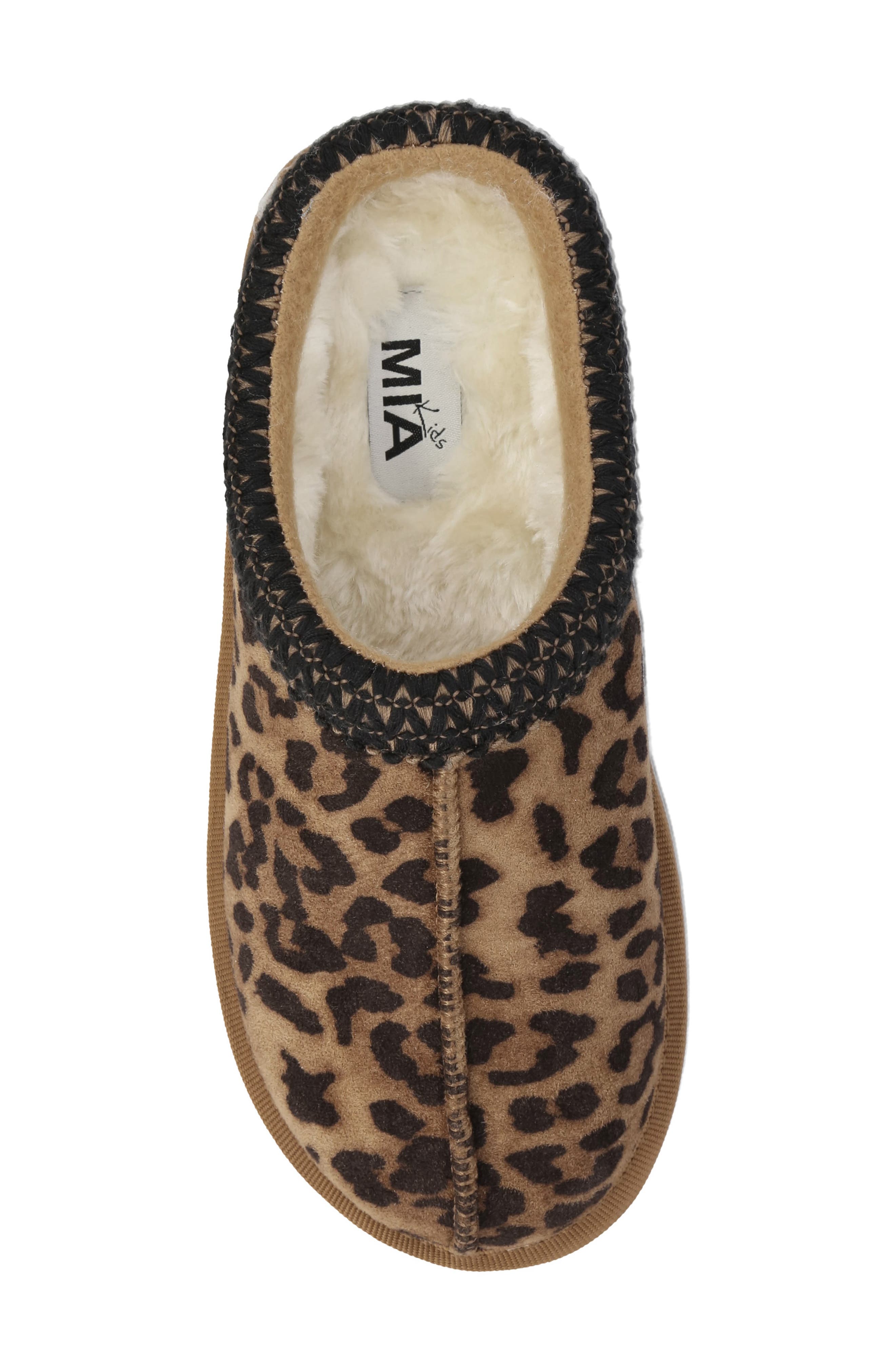 MIA Kids' Downee Scuff Slipper, Alternate, color, Leopard Print