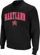 COLOSSEUM Men's Colosseum Black Maryland Terrapins Arch & Logo Crew Neck Sweatshirt