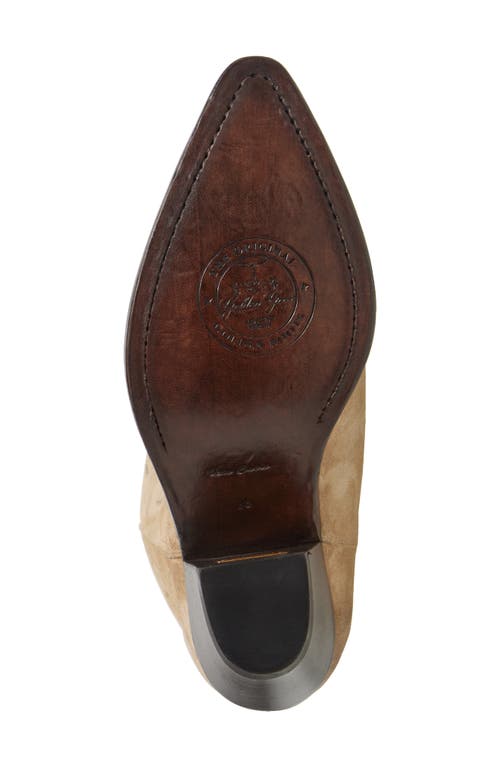 Golden Goose Wish Star Pointed Toe Western Tall Boot In Sand