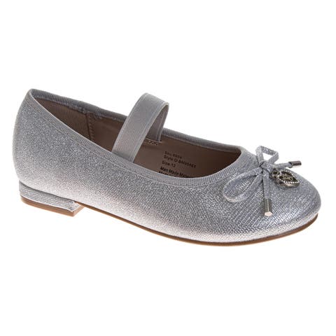 Dress Shoes for Girls Elegant Glitter Finish Classic Formal (Little Kids / Big Kids)