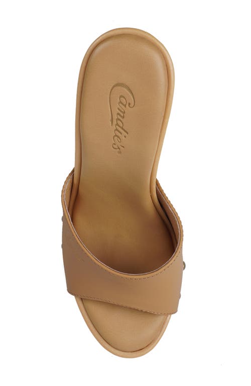 Candies Candie's Antonella Slide Sandal In Nude Leather