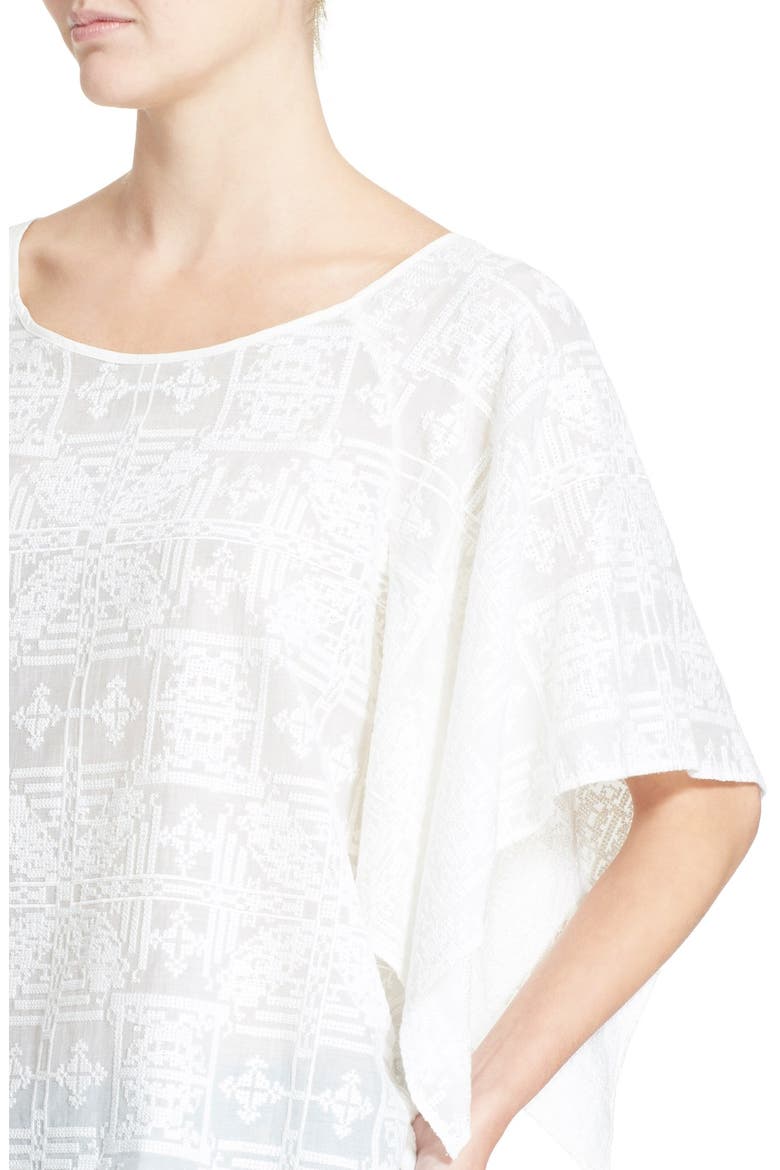 'Esparza' Embroidered Top, Alternate, color, PORCELAIN